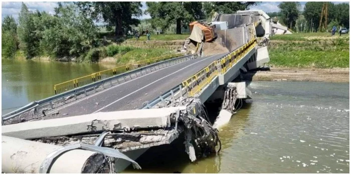 Podul avea olungime de 216 metri FOTO ISU Neamţ
