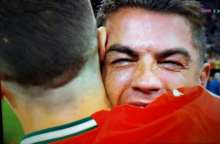Ronaldo, descătușat după victoria din Liga Națiunilor. Captură TV