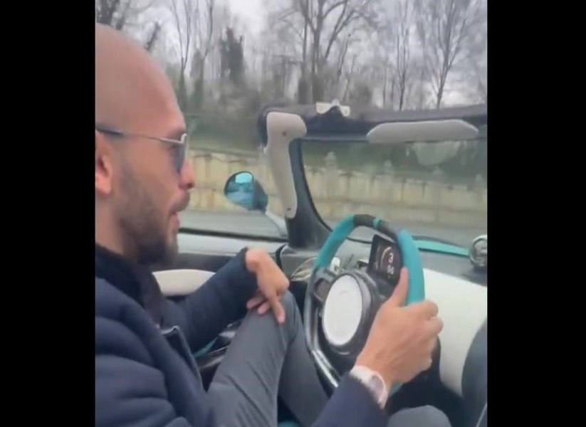 Imagini cu Andrew Tate conducându-şi bolidul de lux prin Bucureşti cu 150 km/h