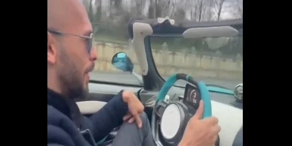 Andrew Tate în Bucureşti, captura video jpg