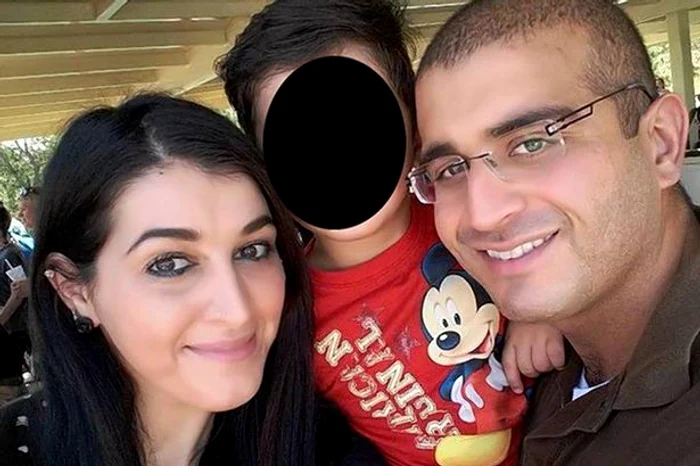 Noor Salman și atacatorul Omar Mateen, alături de fiul lorfoto: Mirror.co.uk