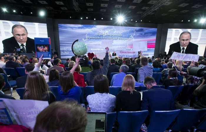 Vladimir Putin la intalnirea anuala cu presa FOTO AP