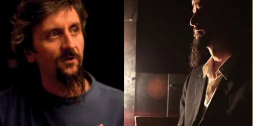 Regizorul şi-a dramatizat propriile romane şi Ascanio Celestini, în „Războiul unui nebun“ (dreapta)