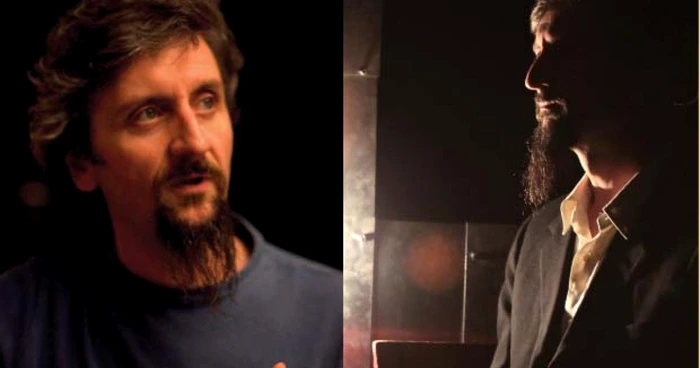 Regizorul şi-a dramatizat propriile romane şi Ascanio Celestini, în „Războiul unui nebun“ (dreapta)