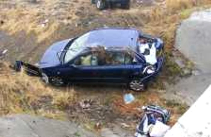 Mașina victimelor a fost serios avariată