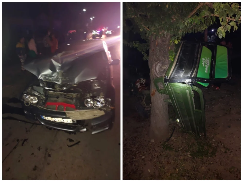 Accidentul s-a produs în Izbiceni, Olt FOTO martor