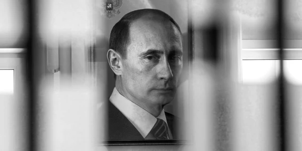 tablou portret vladimir putin alb negru foto shutterstock