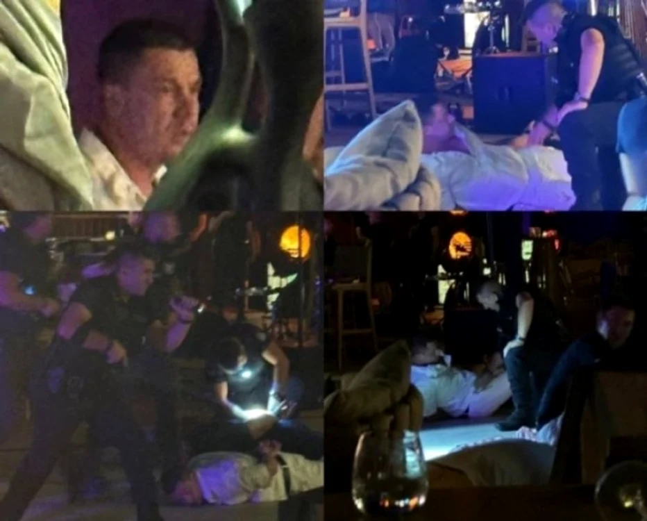 Colaj foto care arată atacul dintr-un bar din Halkidiki
