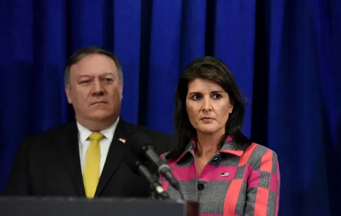 Michael Pompeo și Nikki Haley/ FOTO: Getty Images