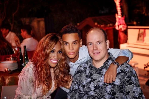 Cu Nicole Coste, iubita stewardesa a lui Albert, mama lui Alexandre Grimaldi