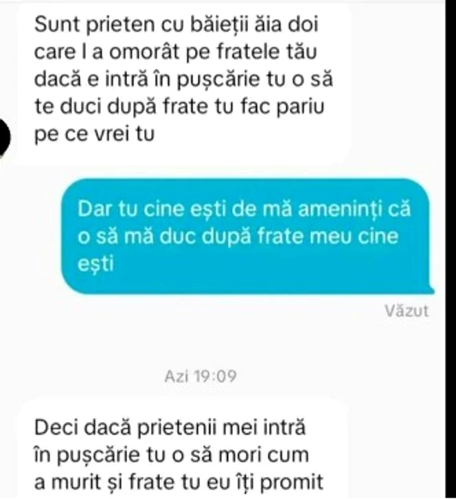 Mesaje primite de sora lui Mario FOTO: spynews