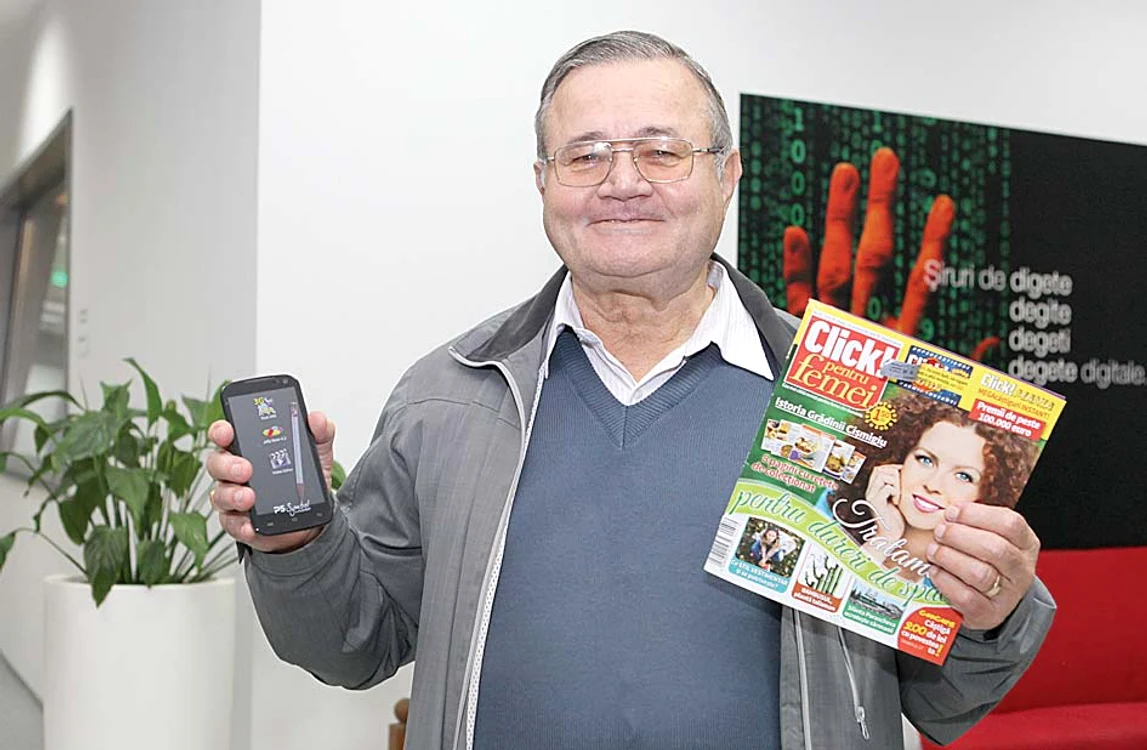 
    Mirică Dobre  a câştigat  un telefon  de ultimă  generaţie  