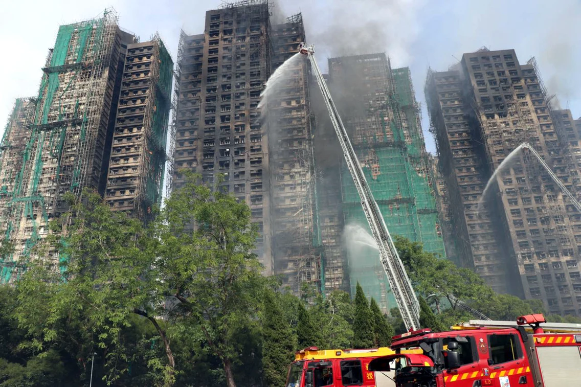 Incendiu în Hong Kong FOTO Profimedia 