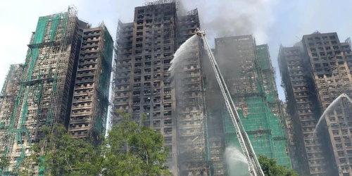 Incendiu în Hong Kong FOTO Profimedia 