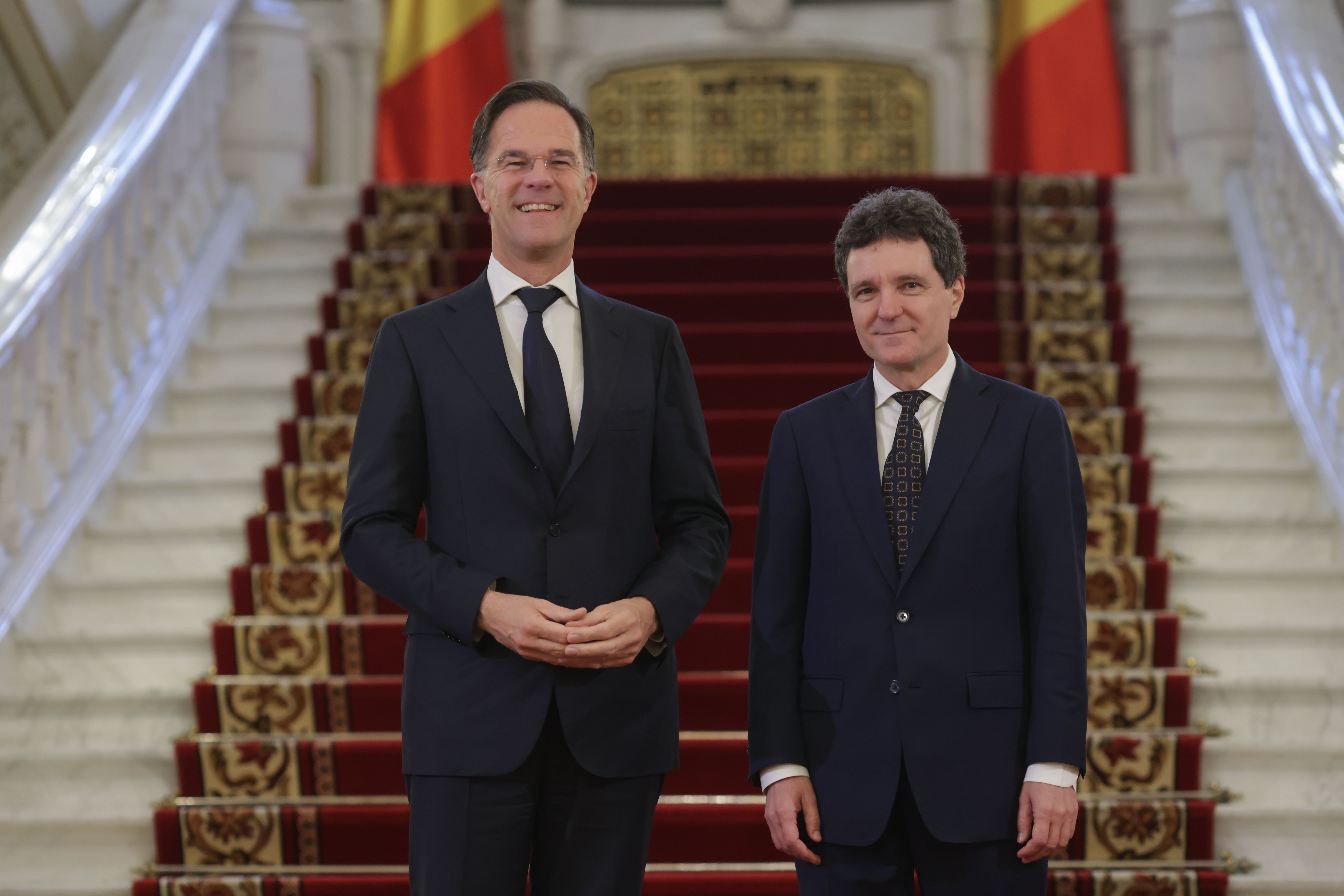 Nicușor Dan, președintele României, îl primește pe Mark Rutte la Palatul Cotroceni Inquam Photos / George Călin