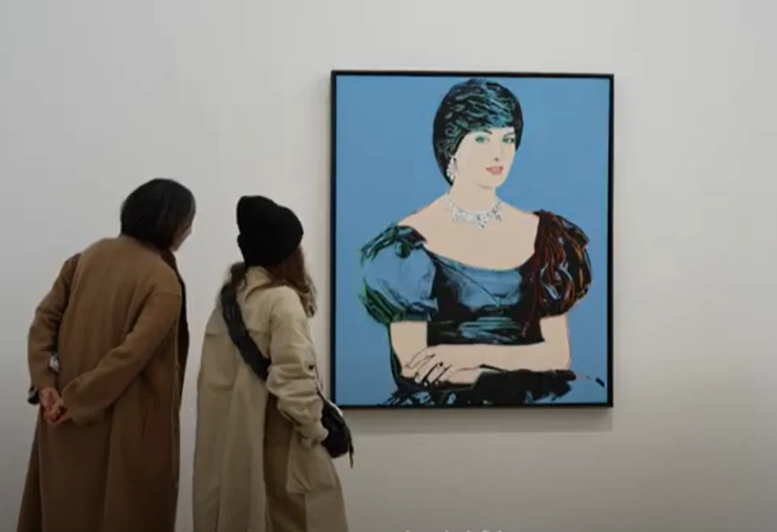 Portretul Dianei de Wales realizat de Andy Warhol. FOTO captură video YouTube Sharjah24
