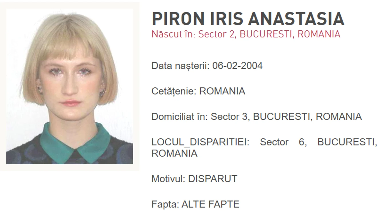 Tânăra de 22 de ani fusese dată dispărută vineri în București. FOTO: Arhivă