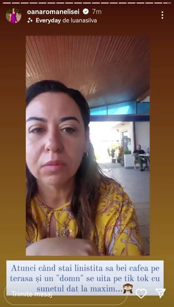 Postarea în cauză a Oanei Roman / foto: Captură InstaStory 