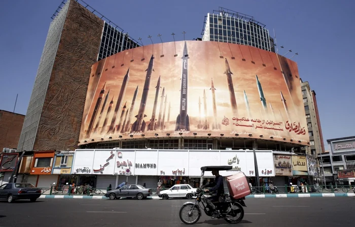 Panou anti-Israel la Teheran FOTO EPA-EFE