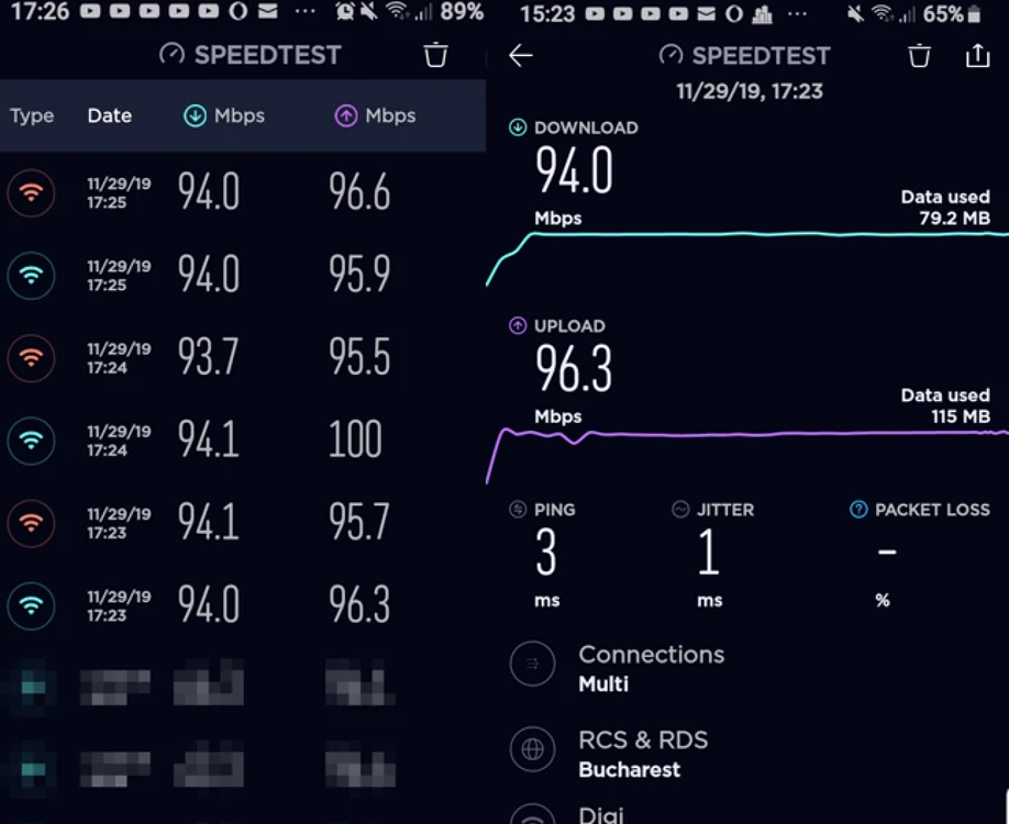 Router Tenda AC6 speeedtest android