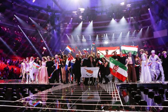 
    Cei zece câștigători ai primei semi-finale Eurovision 2016Foto Eurovision.tv/Thomas Hanses (EBU)  