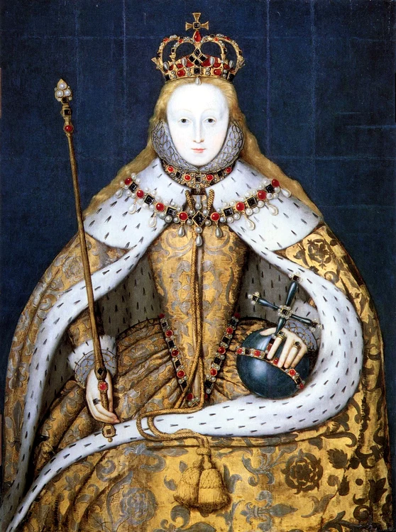 Regina Elisabeta I a Angliei, la încoronare (© National Portrait Gallery / Wikimedia Commons)