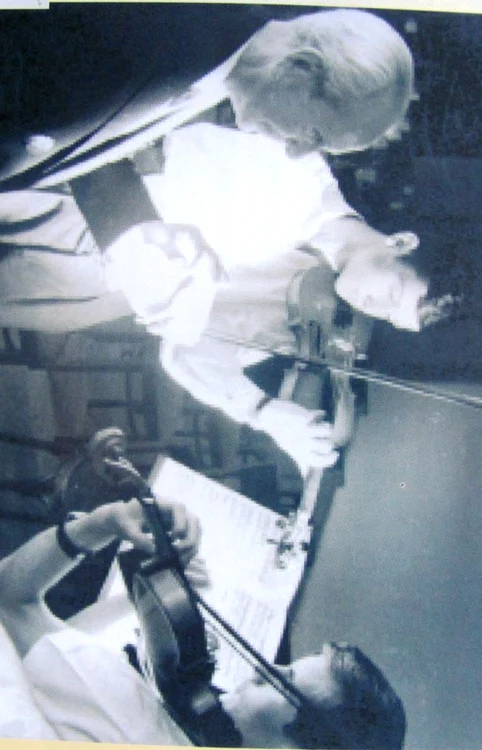 Victor Karpis (stânga) a fost unul dintre cei mai importanţi profesori de muzică giurgiuveni