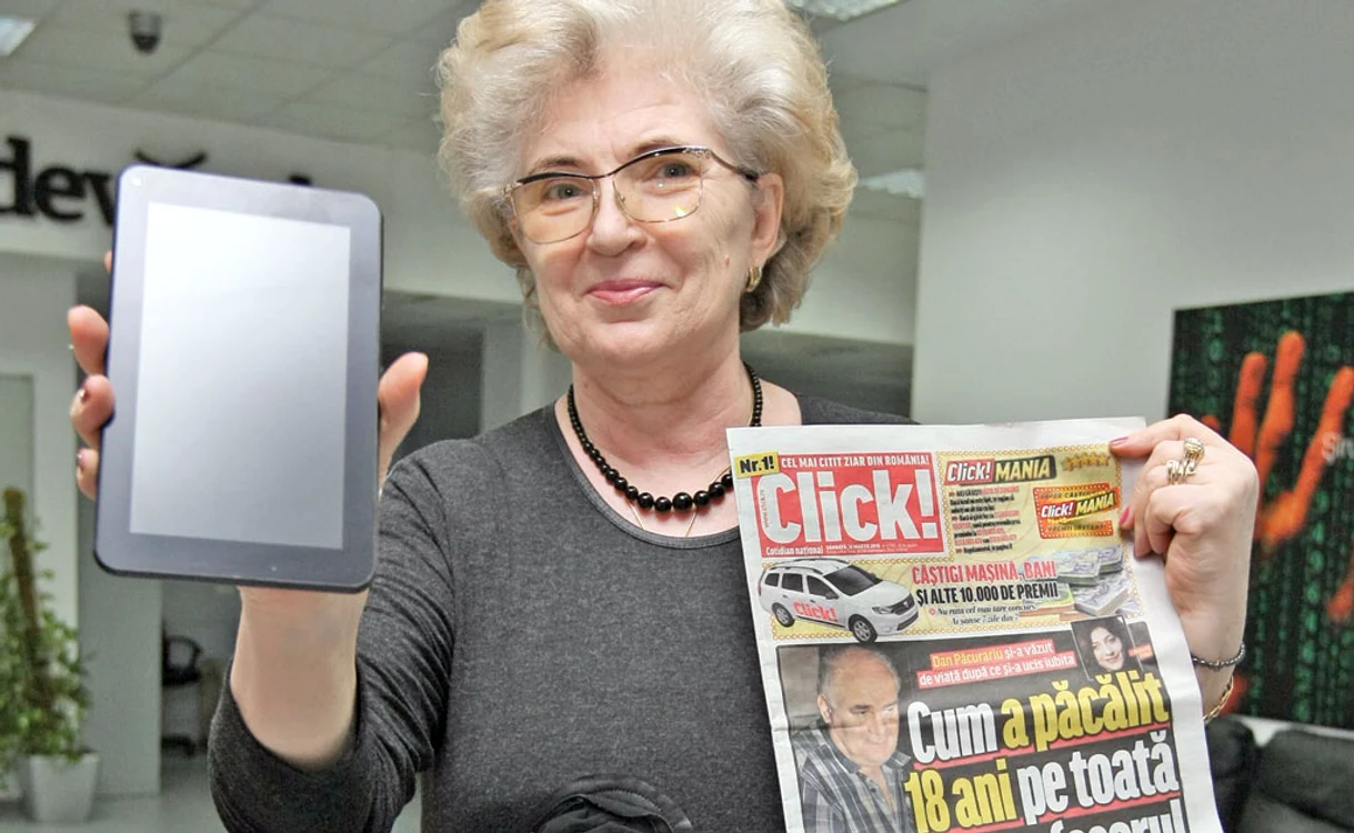 Elena Lupu a câştigat 300 de lei cu Click!Foto: Click!