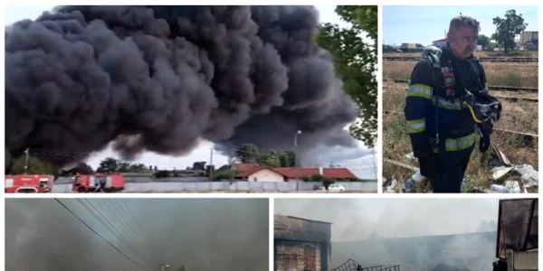 Un bărbat în vârstă de 35 de ani din Salonta a fost arestat pentru că a provocat uriaşul incendiu de la depozitul de reciclabile