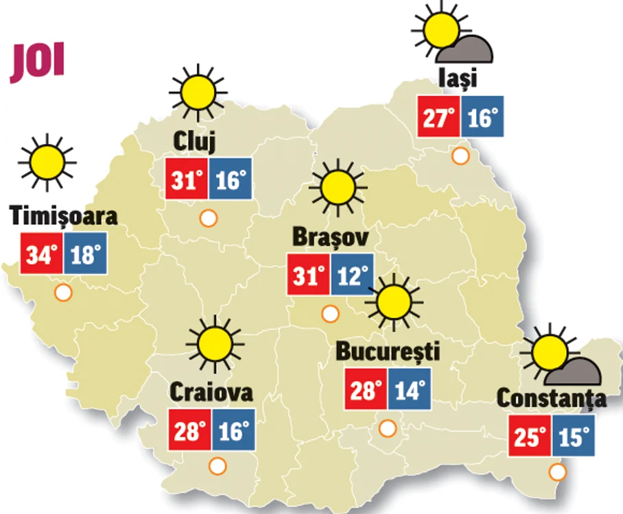 Prognoza meteo 17 septembrie anunță că vremea se menține călduroasă