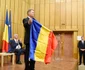 Klaus Iohannis si steagul Romaniei FOTO Presdency.ro