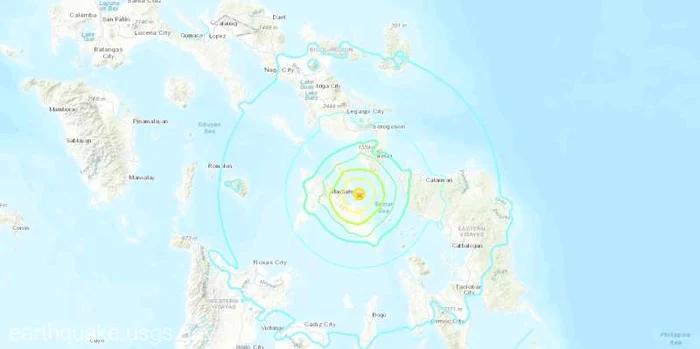 Cutremurul s-a produs la o adâncime de 69 de kilometri FOTO USGS.gov