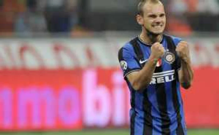 Wesley Sneijder a marcat un gol cât o calificare