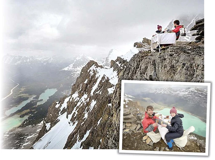 
    Rossel şi Shannon Sabourin  au avut parte de  o privelişte unică la -13º  