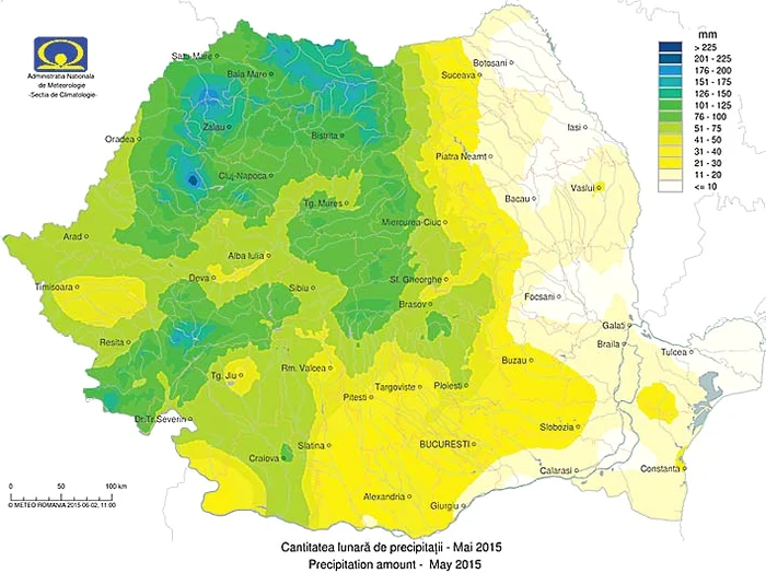 În zonele colorate cu alb este secetă extremă
