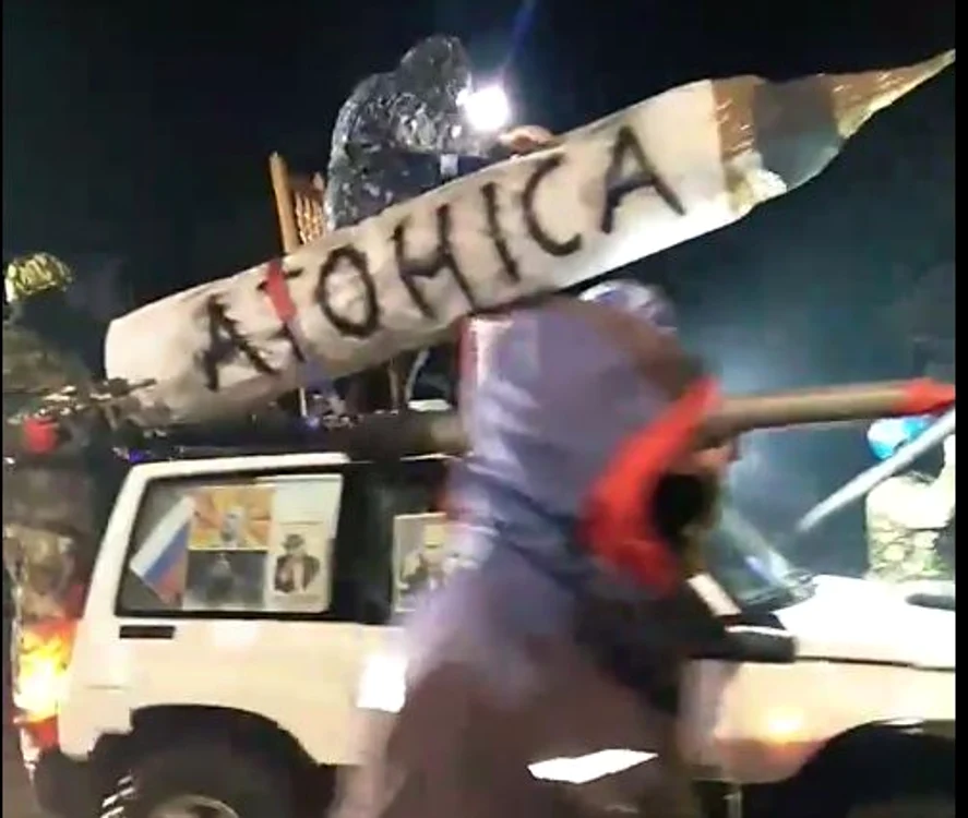 Mascații din Berzunți FOTO: Captură video