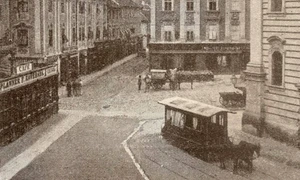 Tramvai cu cai pe străzile Timișoarei (© Muzeul Național al Banatului) 