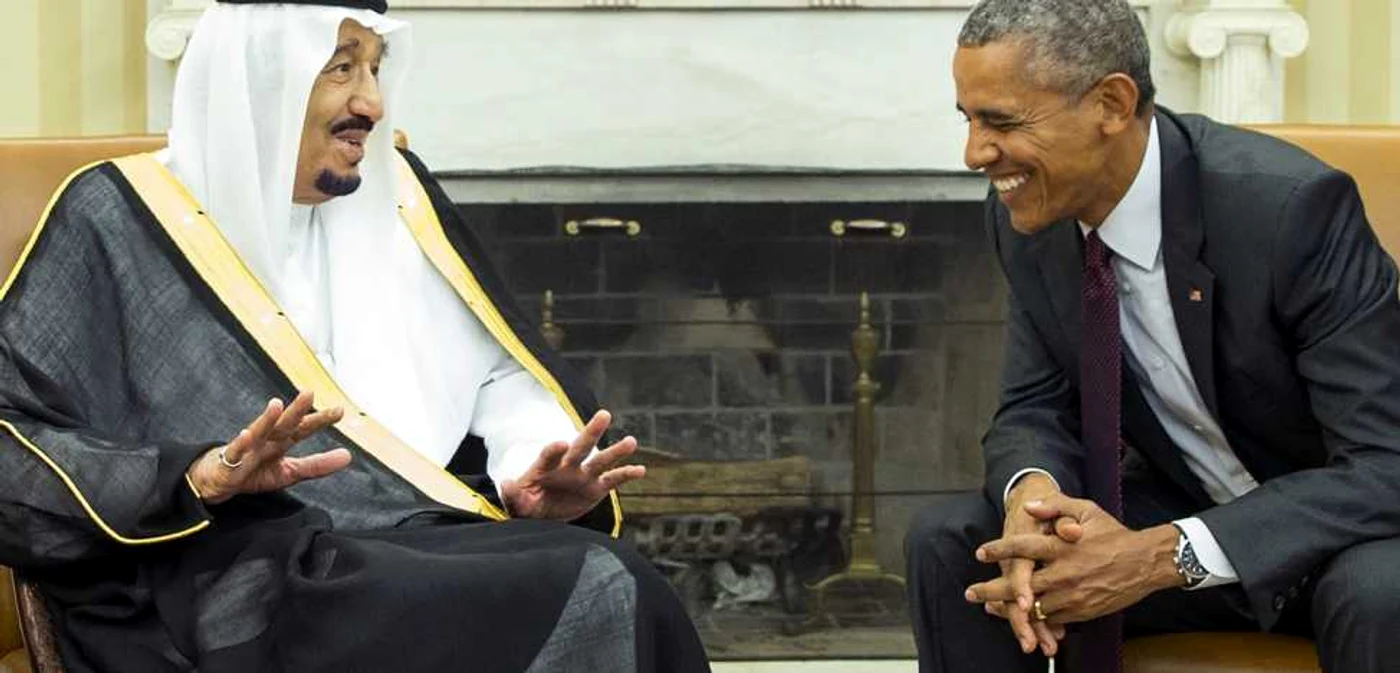 Regele Salman al Arabiei Saudite, împreună cu Barack Obama, în Biroul Oval al Casei Albe FOTO AP