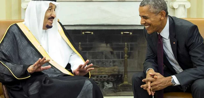 Regele Salman al Arabiei Saudite, împreună cu Barack Obama, în Biroul Oval al Casei Albe FOTO AP