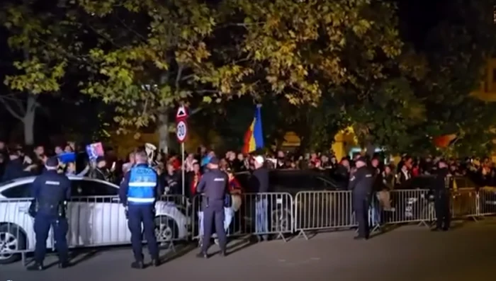 protest Arestul Central captură video Facebook jpg