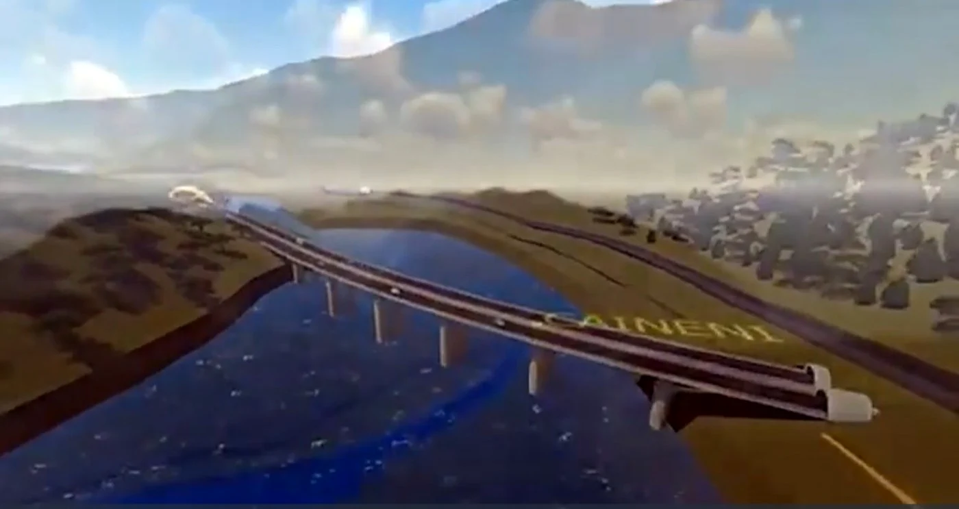 Imagine din proiectul Lotului 2 al Autostrăzii A1 Sibiu - Piteşti secţiunea Boiţa - Cornet Foto captură videoImagine