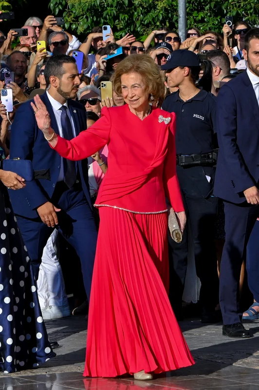 Regina Sofia a Spania la nunța Prințesei Teodora a Greciei