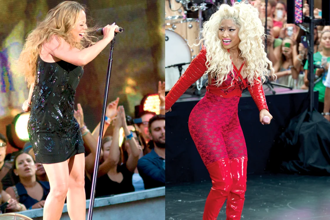 Mariah Carey, 42 de ani si Nicki Minaj, 29 de ani