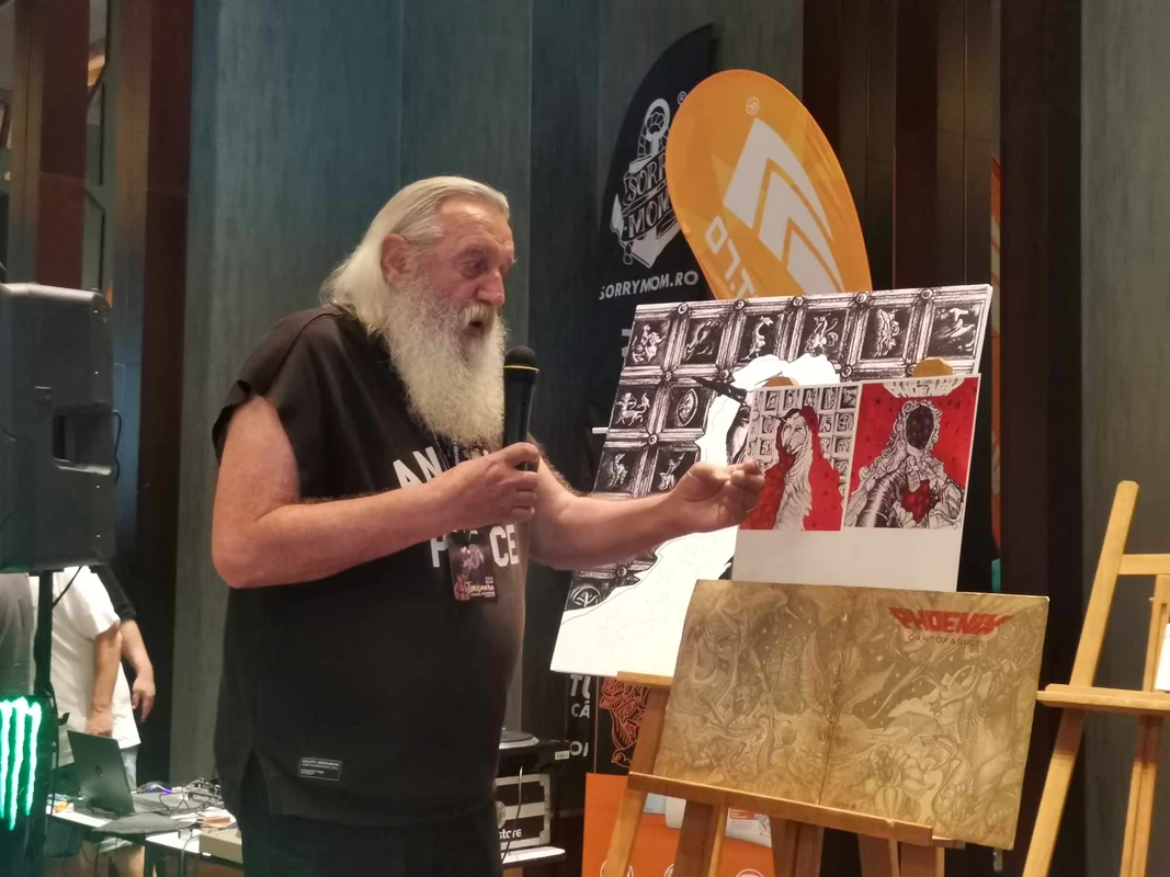 Valeriu Sepi la reconstituirea coperții Cantafabule FOTO Ștefan Both