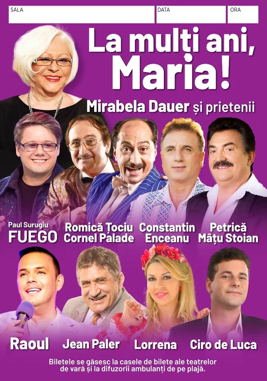 Afișul spectacolul de Sfânta Maria