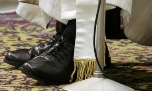 Aşa arată pantofii pe care îi poartă, în general, Papa Francisc  jpeg