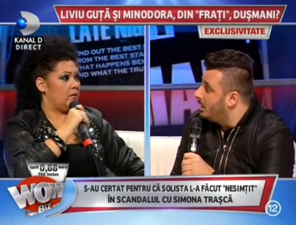 Minodora şi Liviu Guţă s-au lansat în reproşuri din cauza Simonei TraşcăFoto: Captură Wowbiz