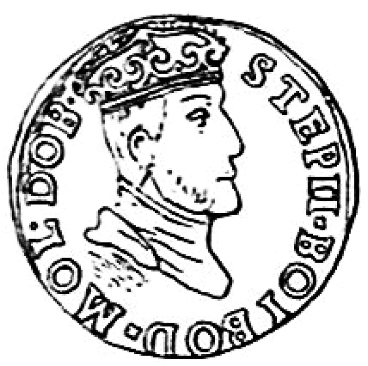 Chipul lui Ştefan Răzvan pe o monedă din timpul său. Singura imagine păstrată a voievodului FOTO wikipedia