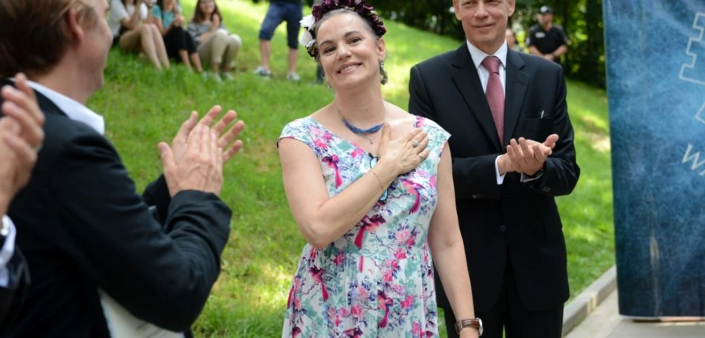 Maia Morgenstern, pe Aleea Celebrităţilor din Sibiu  FOTOGRAFII: FITS 2019/Sebastian Marcovici