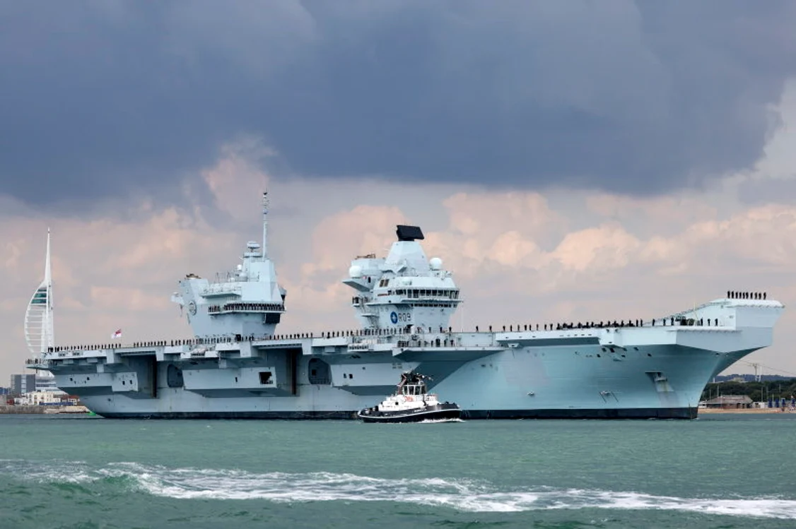 Nava urma să participe la exerciții militare Foto: Twitter/ HMS Prince of Wales